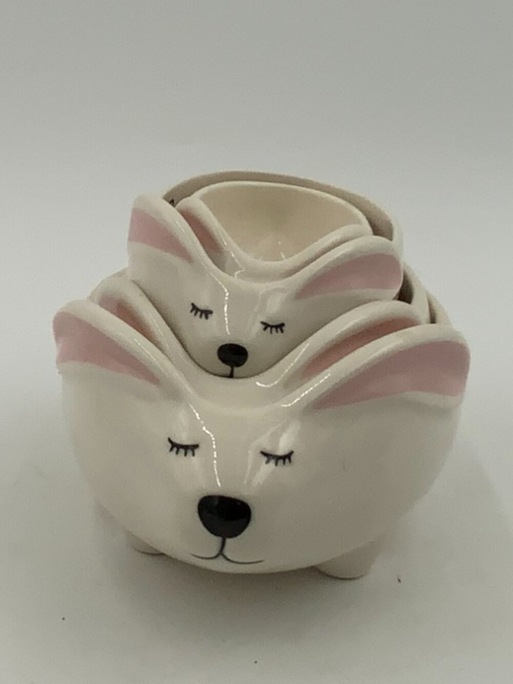 Arlington Ceramic Easter Bunny Measuring Cups Set of 4 NOS